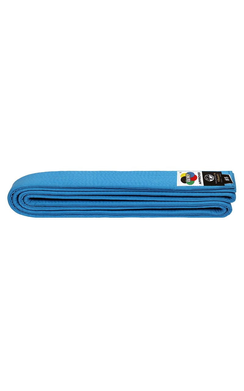Cintura Karate Kata Tokaido WKF Approved - Rossa e Blu 4,5 cm - Image 2