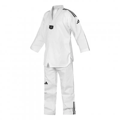 Dobok Adidas con Strisce Collo Bianco Adi Club