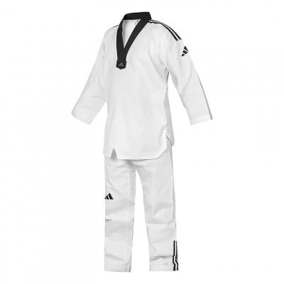 Dobok Adidas con Strisce Collo Nero Adi Club