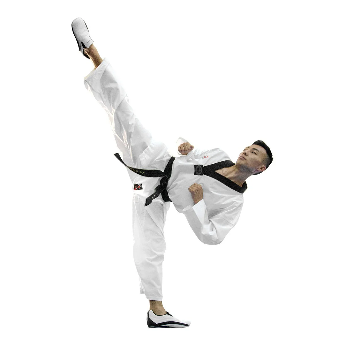 Dobok Collo Nero con Ricamo Taekwondo