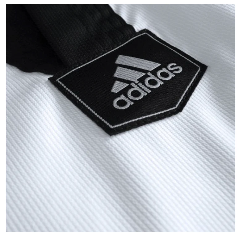 Dobok Taekwondo Collo Bianco con Strisce Adidas Adi-Club - Image 4