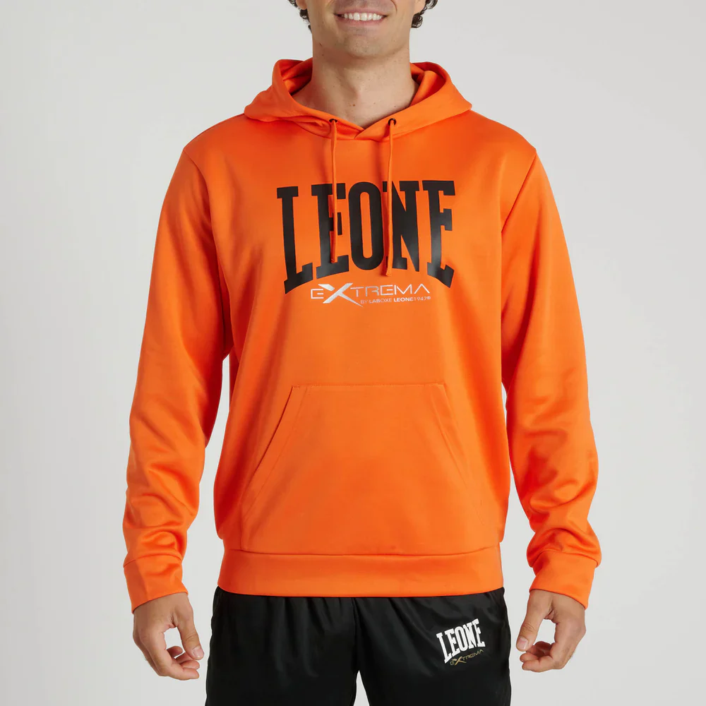 Felpa Leone Logo con Cappuccio