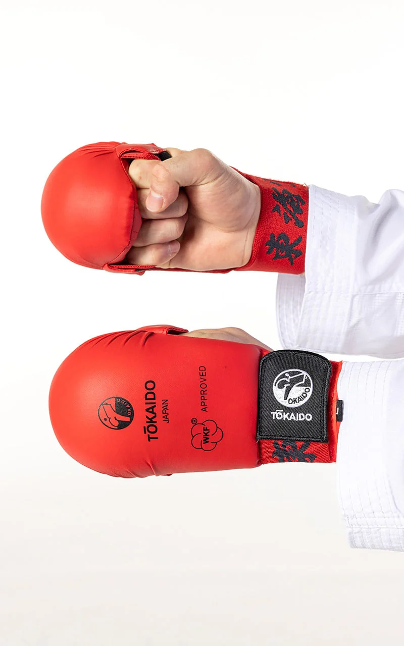 Guantini Karate Tokaido Kanji WKF Approved - Rosso o Blu - Image 4