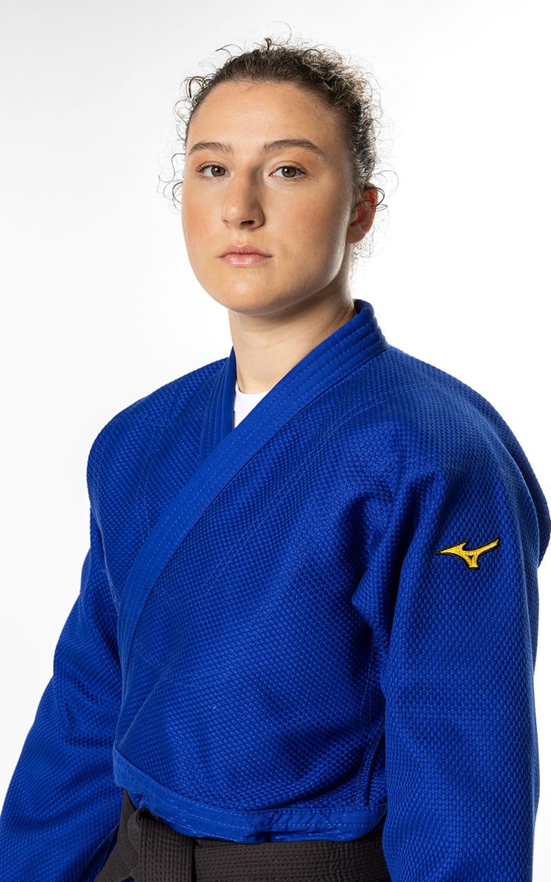 Judogi Mizuno Yusho III Blu IJF Approved - Uniforme Gara 750g - Image 4