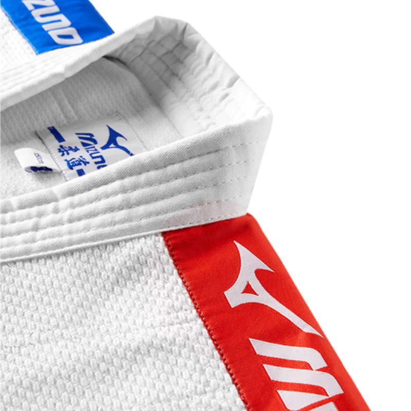 Judogi Mizuno Kodomo Plus 350 GR Bande Rosse e Blu - Image 3