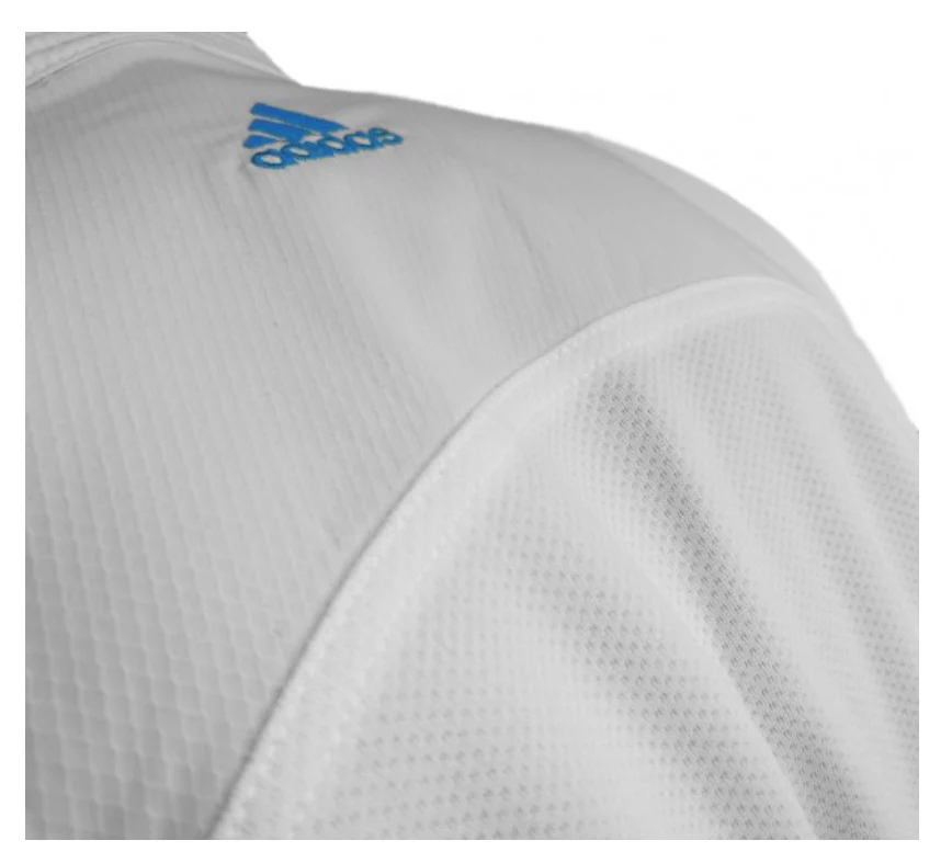 Karategi Adidas Adlight Primegreen con strisce blu - Image 6