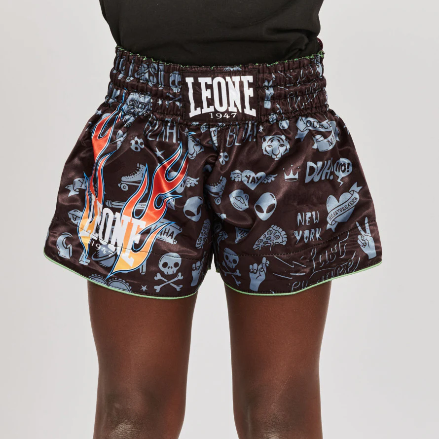 Pantaloncini Leone per Kick e Thai da bambini Flames - Image 9