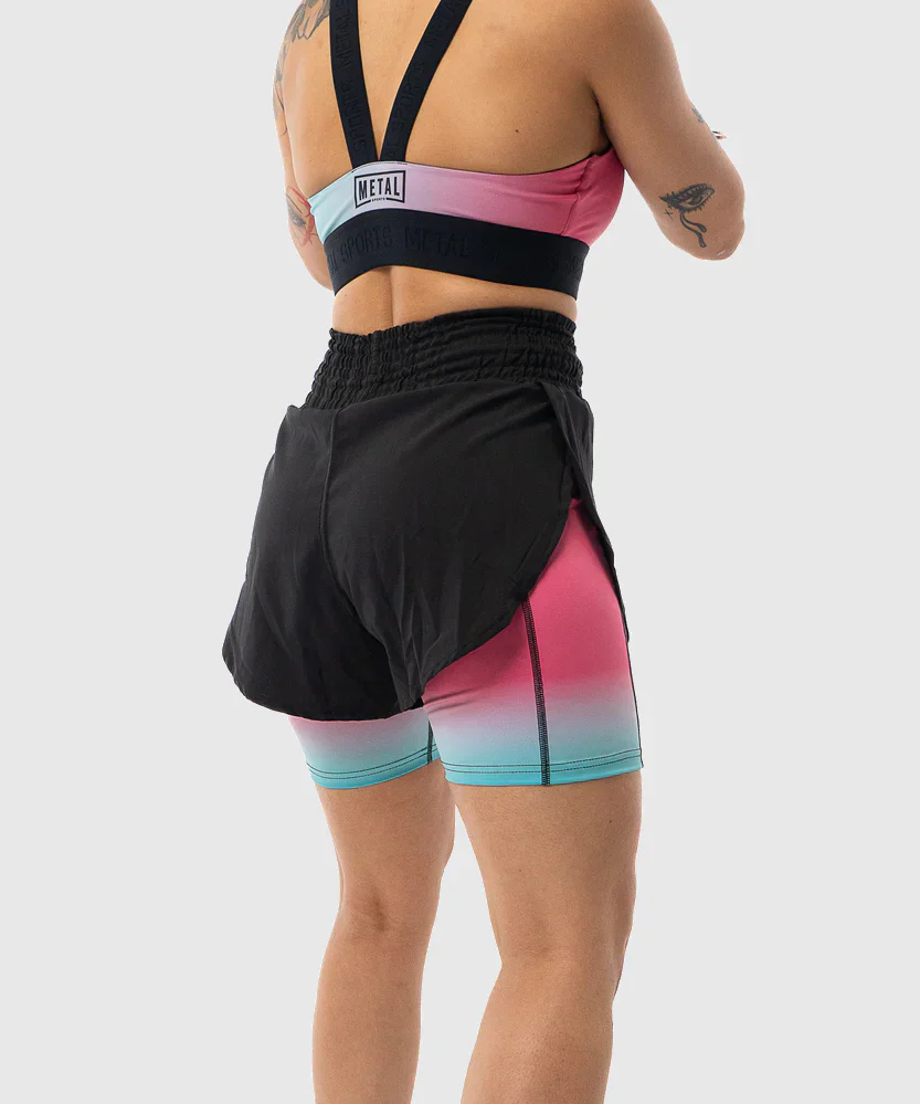 Pantaloncini MMA Kick e Allenamento Donna 2in1 Metal Boxe - Image 3