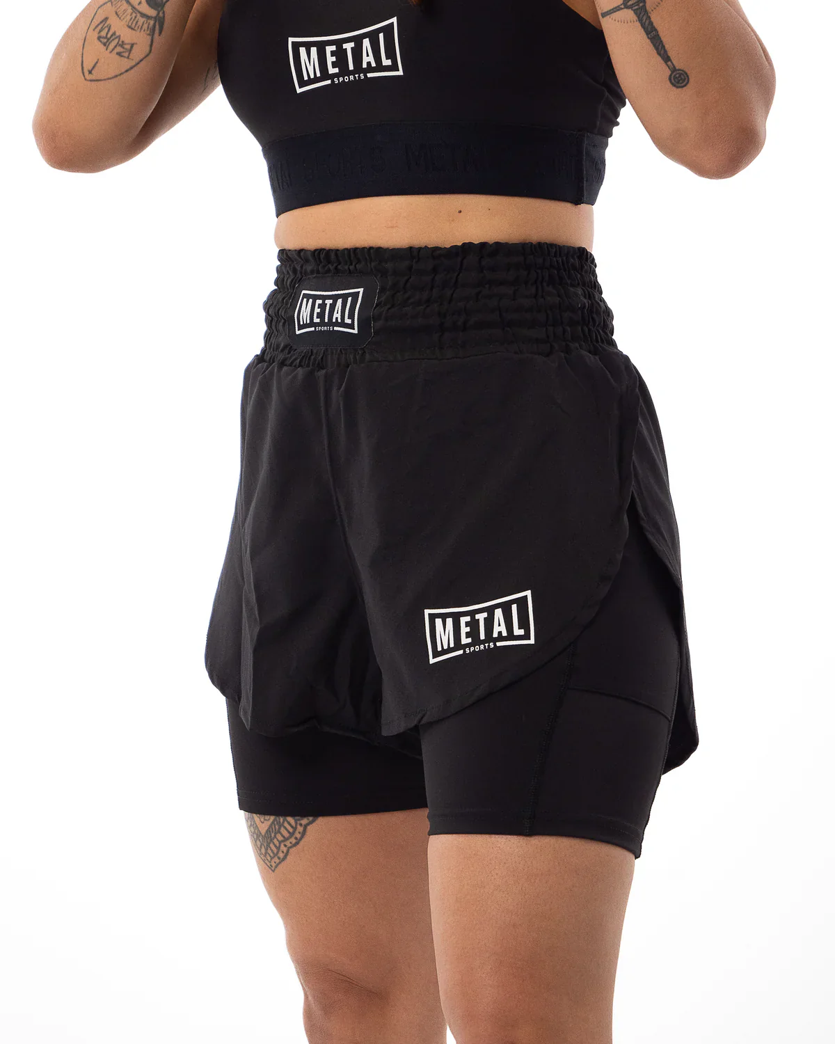 Pantaloncini MMA Kick e Allenamento Donna 2in1 Metal Boxe - Image 4