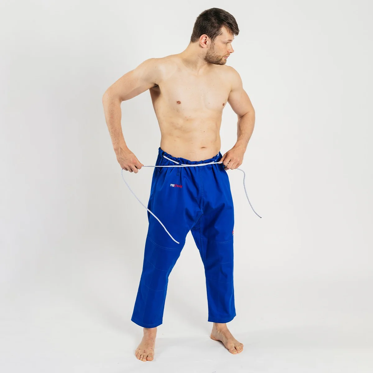 Pantaloni Judo Blu Allacciatura Tradizionale