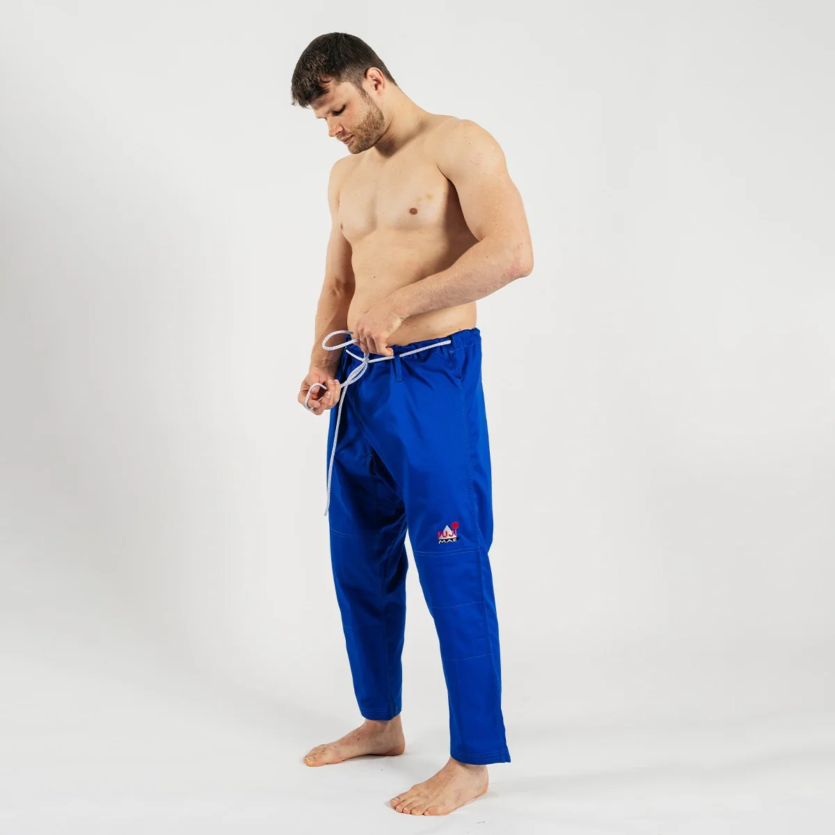 Pantaloni Judo Blu Allacciatura Tradizionale - Image 3
